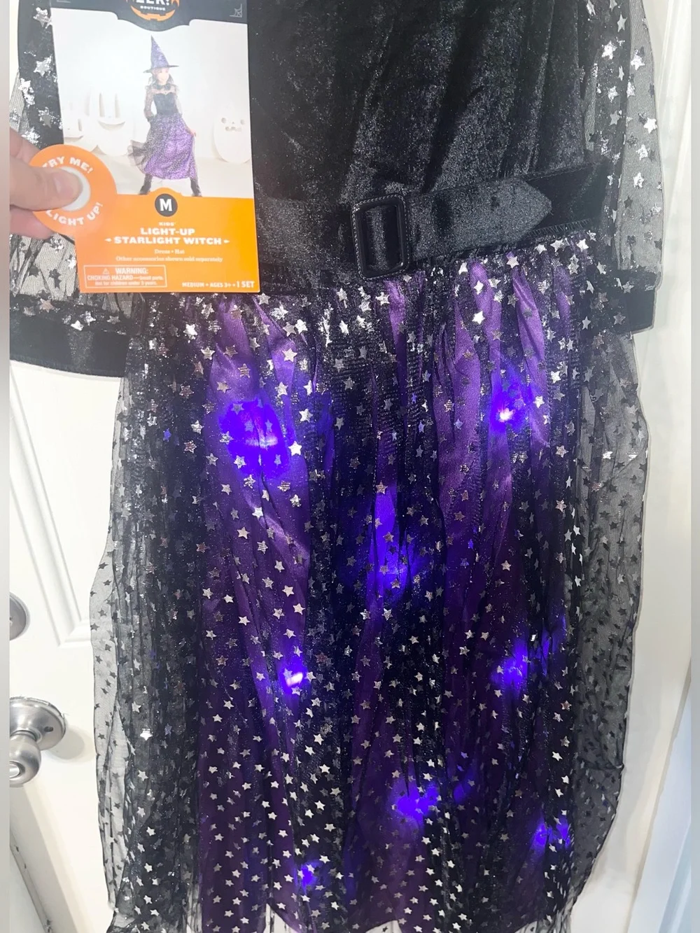 Witch Halloween Costume, Light up Starlight Witch Costume NWT